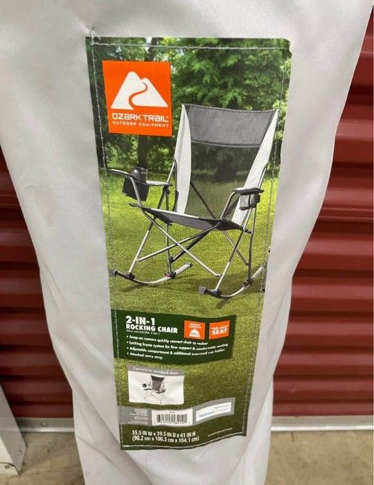 2 in 1 Mesh Rocking Camp Chair, Detachable Rocker