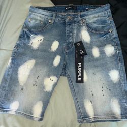 Purple Jeans Short 