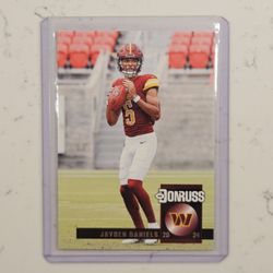 Jayden Daniels Rookie Commanders donruss Football Card