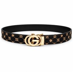 Unisex gold buckle Belt