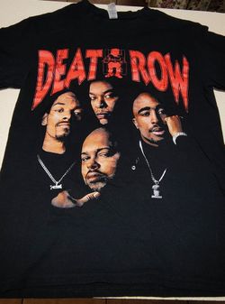 Death Row Records Graphic T-Shirt Featuring Snoop Dogg Dr Dre Tupac and Suge Knight