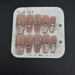 Press On Nails Handmade Size M Reusable