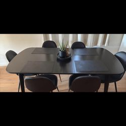 Black dining table