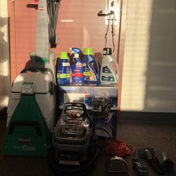 Bissell carpet cleaner/steamer set