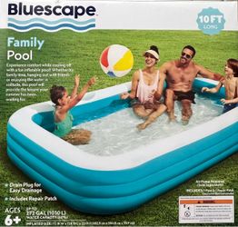 Brand New (In Box) Bluescape 10 ft Inflatable Family Pool (CASH ONLY)