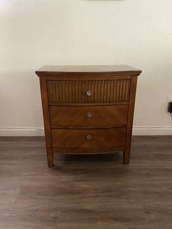 Brown 3 Drawer Nightstand