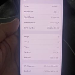 IPhone Air 256 gb AT&T