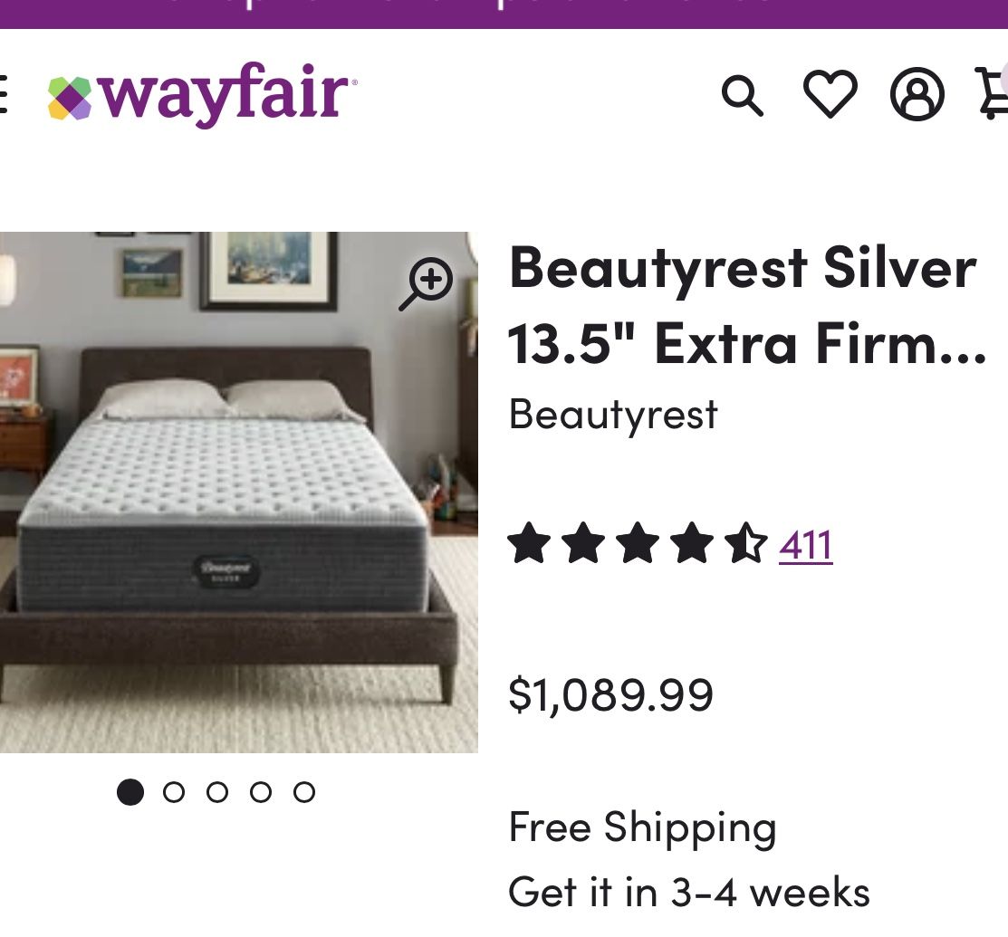 New Purple Mattress Queen Mattress With New Box Springs