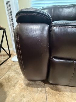 Dark Brown Leather Sofa