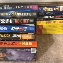 James Patterson (8) & David Baldacci(1) Books