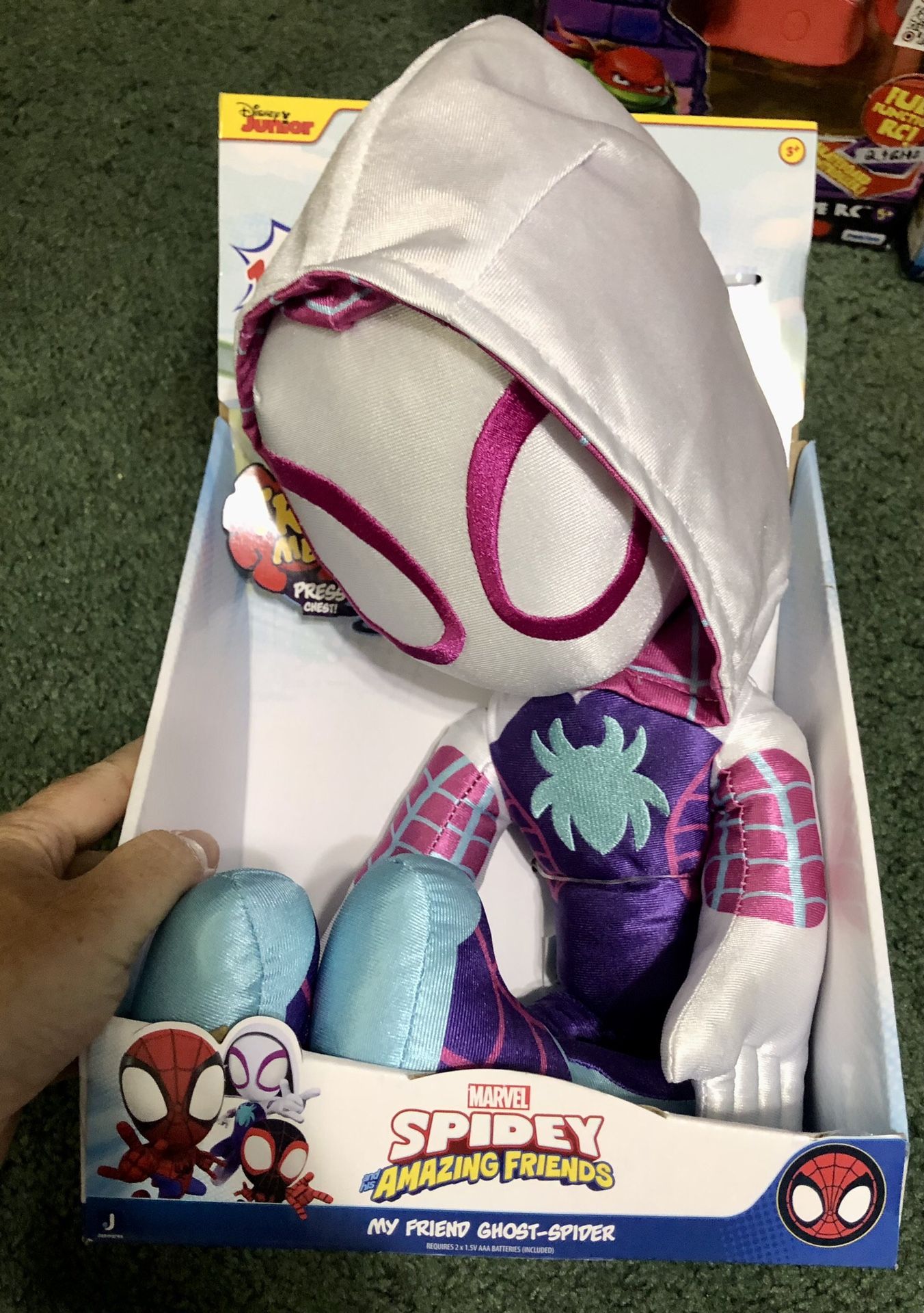 GHOST SPIDER AMAZING SPIDEY & FRIENDS TALKING TOY NEW