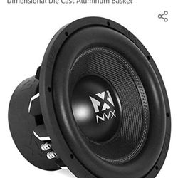 NVX VCW124 12-inch True 1000 watt RMS 2000 watt Peak Dual 4-Ohm Car Subwoofer with a 3-Dimensional Die Cast Aluminum Basket

