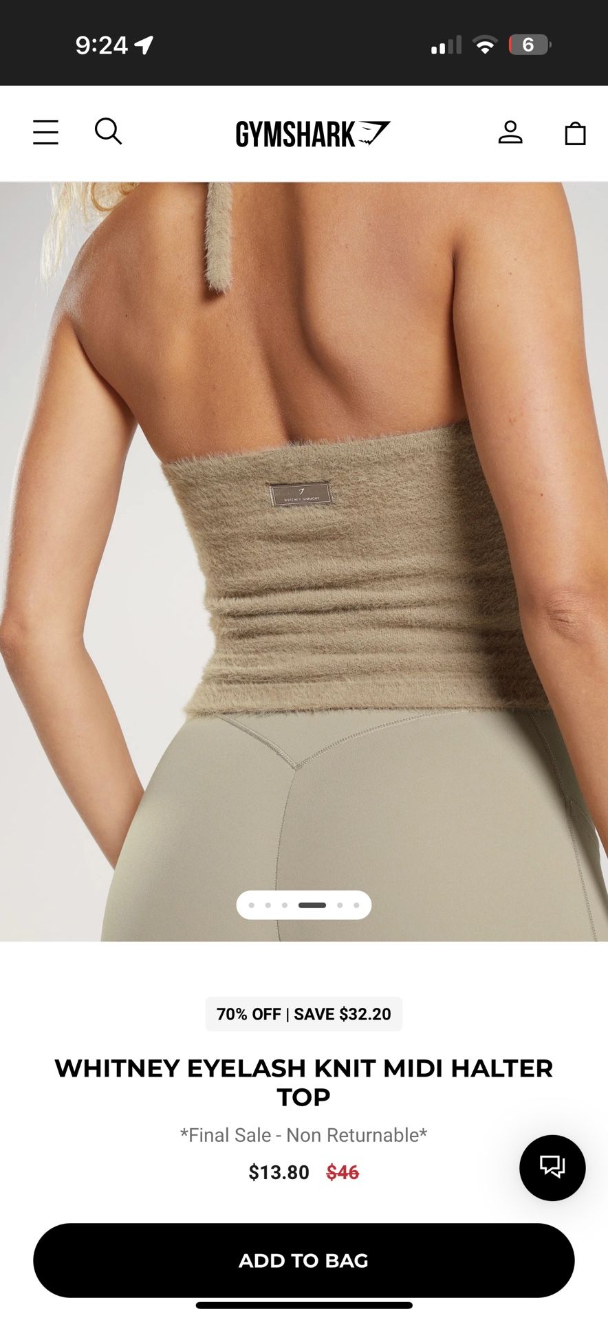 Gymshark Knit Halter Top