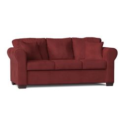 Red Velvet Bayswater 84.5'' Upholstered Sofa