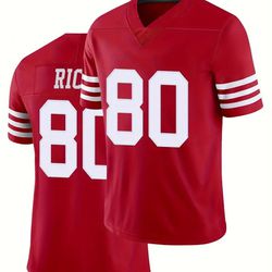 49ers RICE Jersey Size Medium Sewn Numbers And Nameplate 