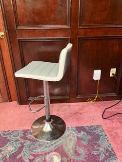 Adjustable Bar Stool with Chrome Base