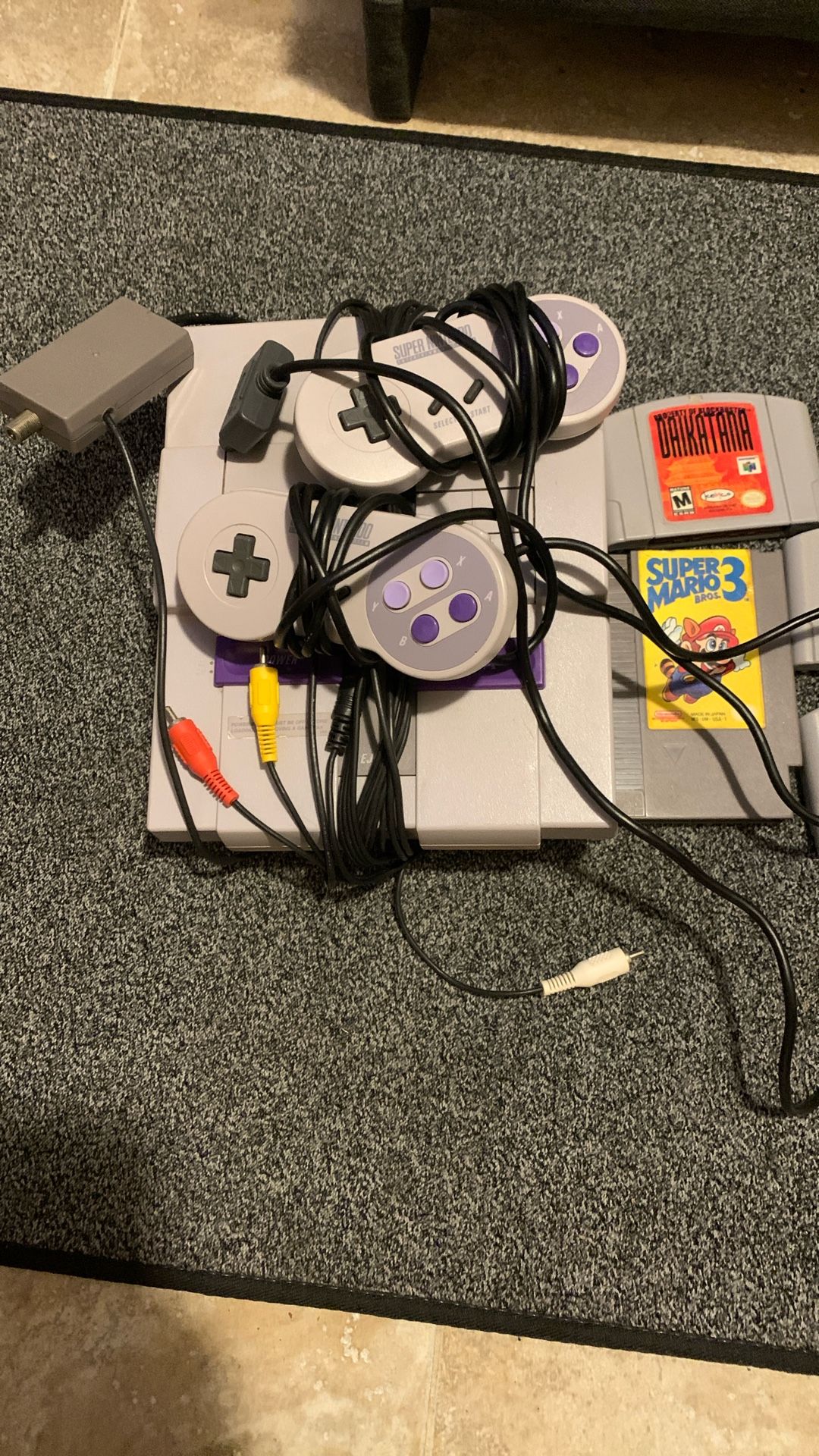 Classic Super Nintendo With Games