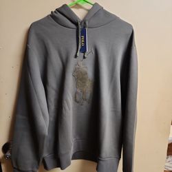 New Polo Hoodie L/G With Tags