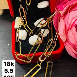 18k Real Pure Solid Pawnable Saudi Gold Chain