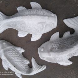 Koi Fish Garden Stone 3 Set