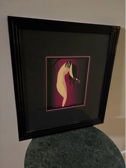 Eyvind Earle Deep Crimson 1988 Woman Hand Signed Numbered 19”x22”