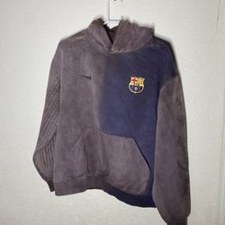 Travis Scott X Nike X Fc Barcelona Split-dye Crest Hoodie