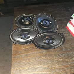 2 4x6 Inch Sony Speakers And 2 6x6 Sony Speakers 