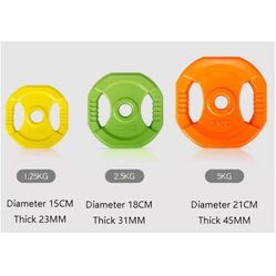 Flexibility Bumper Plate Color Lagging Exercise Male and Female Fitness Squat Weightlifting Weight Plate Grip Plate Home Dumbbell Plates Balance