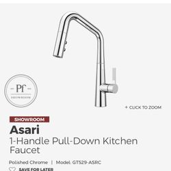 Pfister Asari1-Handle Pull-Down Kitchen Faucet Polished Chrome Model: GT529-ASRC