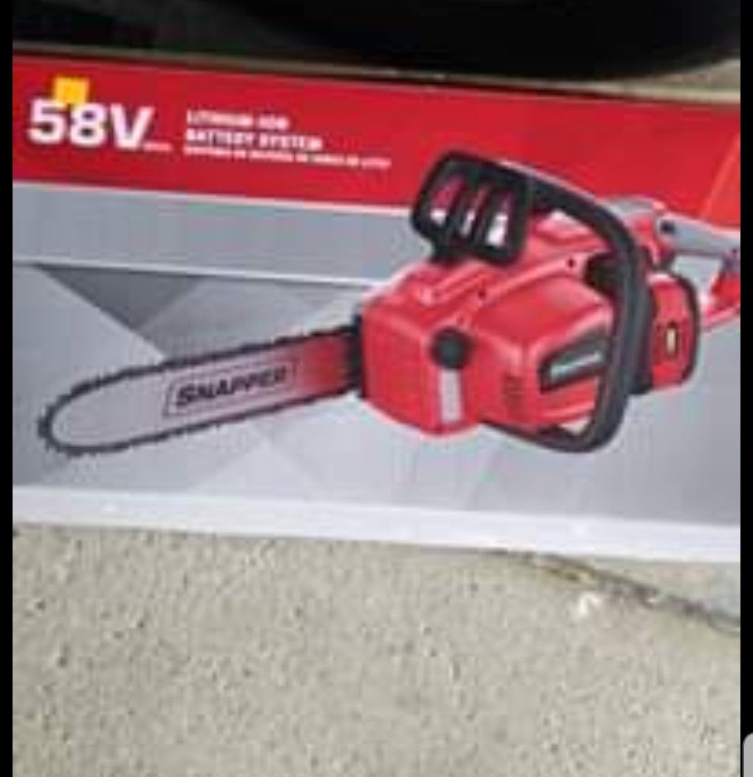 Snapper 58v cordless chainsaw