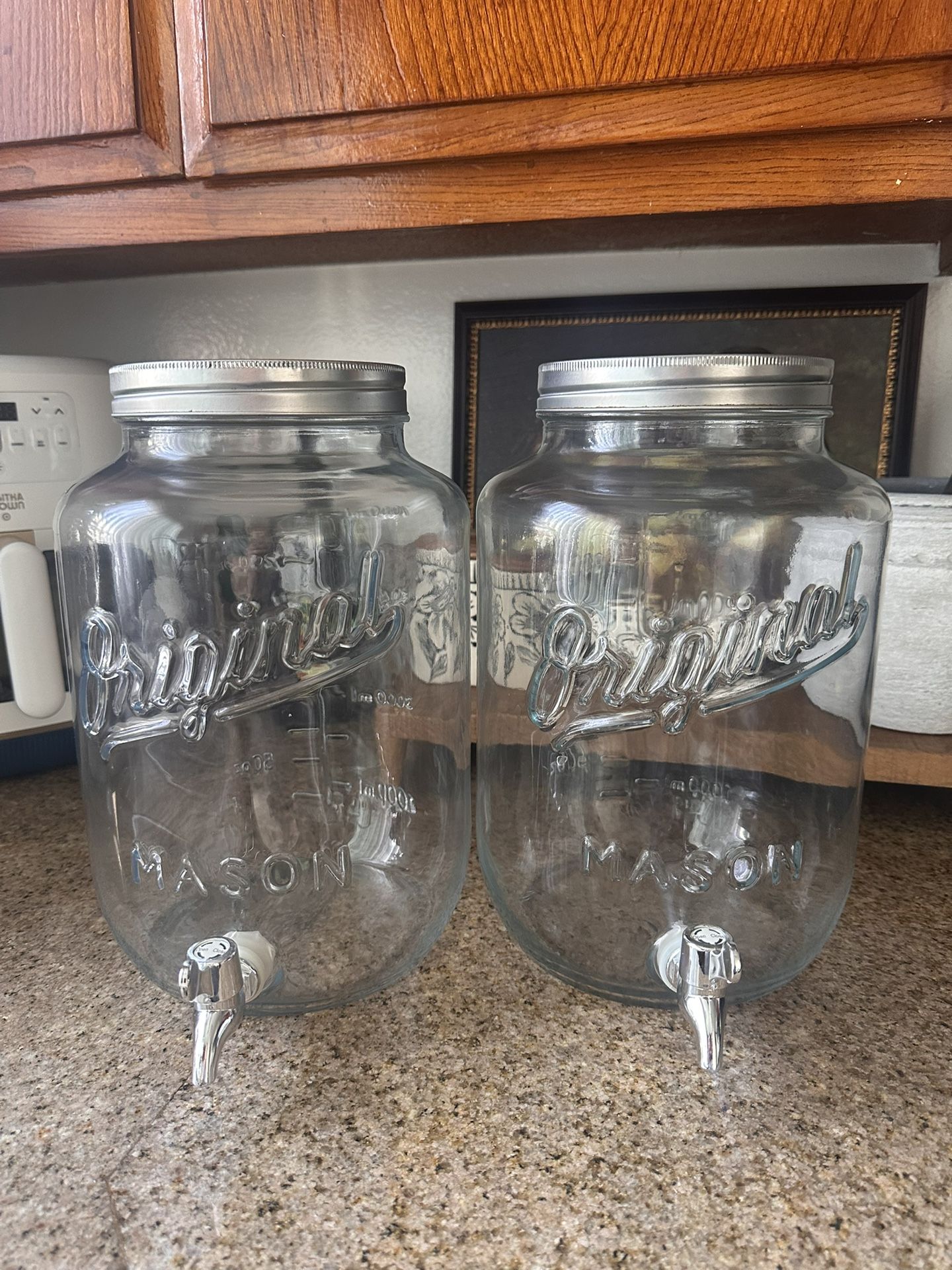 2 Large Mason Jar Dispensers