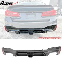 Fits 2017-2023 BMW G30 5 Series F90 M5 CS Style Rear Diffuser Carbon Fiber Print PP