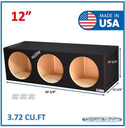 12” Triple sealed Sub Box Subwoofer Enclosure Car Audio Caja Para Bocina 12” ground shaker