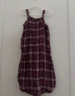 Plaid Spaghetti Strap Midi Dress 4/5 kids