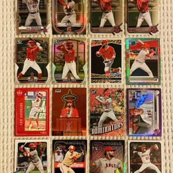 Los Angeles Angels 16 Card Baseball Lot! Rookies, Prospects, Refractors, Prizms, Parallels, Short Prints, Variations & More!