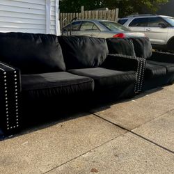 Plush Black sofa set