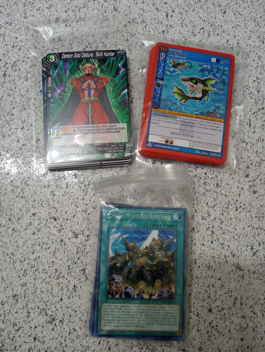 Card Lot Of 56 Mixed, DBZ, Yu-Gi-Oh & Metazoo