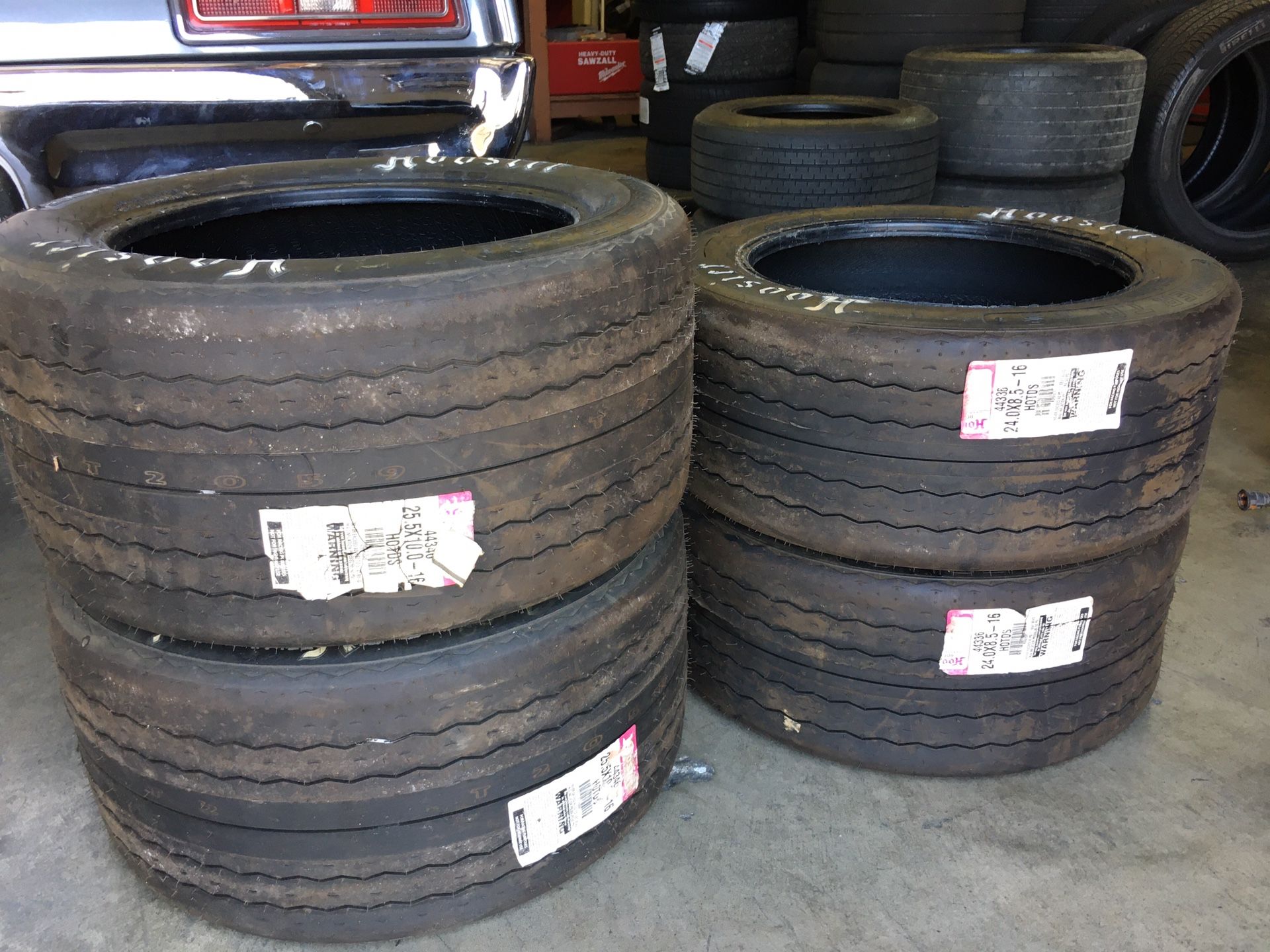 Hoosier Racing Tires, 16" 24.0x8.5-16 and 25.5x10.0-16