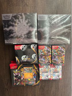 Pokemon prismatic evolutions scarlet & violet booster bundle, pitch black pokemon center etb, booster bundle, booster display, blister
