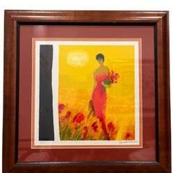 Three Original By Emile  Bellet Signed and numbered Female Lithograph Art Piece