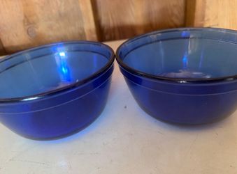 cobalt blue glass bowls