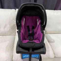 Purple baby Infant car seat with base
