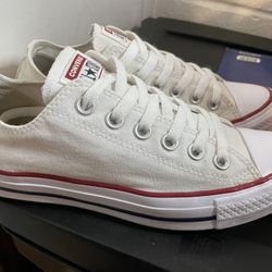 White Converse Shoes Size Men's 5 Wo's 7