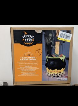 Halloween Large 17” Cauldron Candy Bowl LED Lights and Sounds