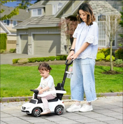 BEST RIDE ON CARS Mercedes C63 3-in-1 Cup Holder Push Car