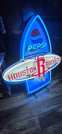 Houston Rockets Pepsi Neon Sign commercial original from Toyota center