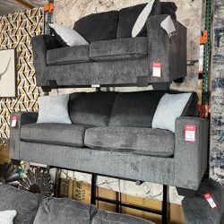 Sale || Same Day Delivery Sofa and LoveSeat Set, 2 Color Options Sku#1087213SL