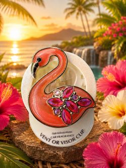 Flamingo Car Clip