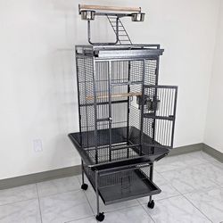 (Brand New) $130 Large 61” Parrot Bird Cages with Rolling Stand for Cockatiels Parrot Parakeet Lovebird Finch 