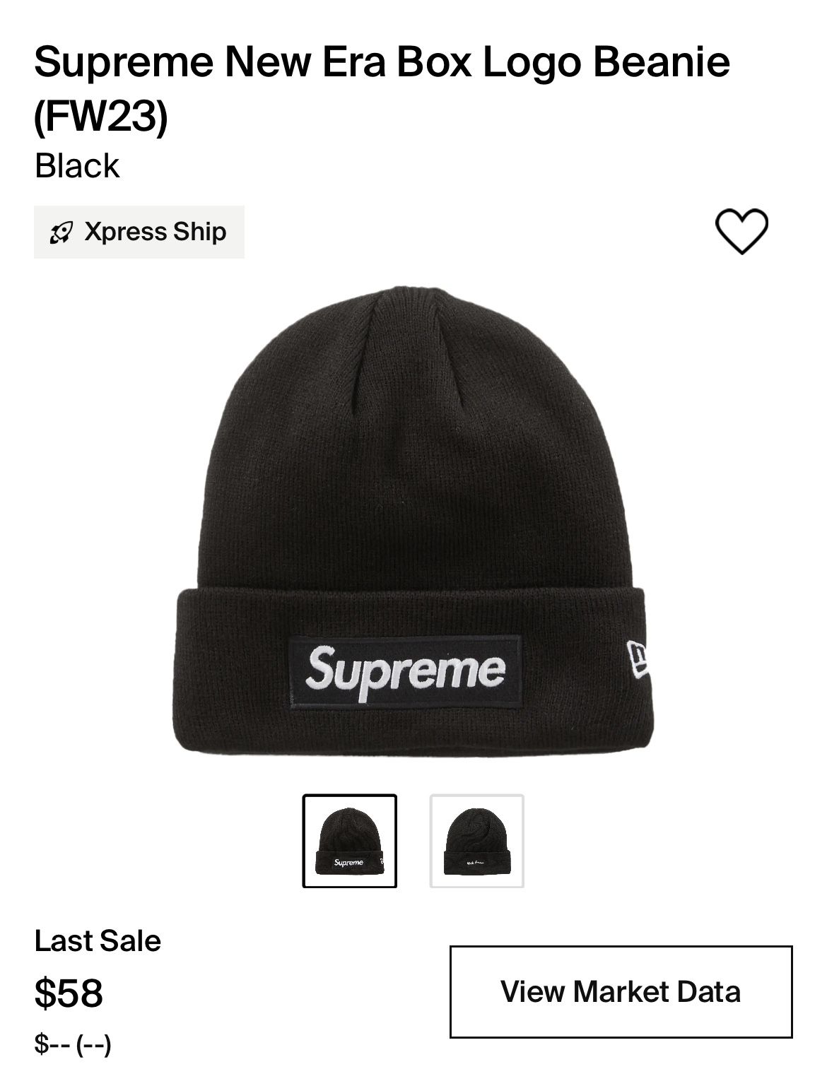 Supreme Beanie Black Box Logo 